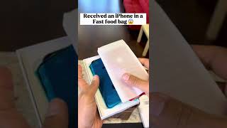 HAVE YOU EVER RECEIVED AN IPHONE IN A FAST FOOD BAG 😱#shorts #apple #iphone #ios #android #fyp #fy