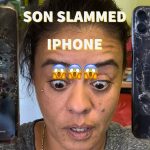 HER SON GOT MAD AND DESTROYED HIS IPHONE IN TO A MILLION PIECES 😱😱#asmr #apple #iphone #ios