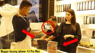 Beggar Buying iPhone 13 Pro Max Prank- Rich Beggar @Bobby Butt