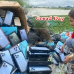 Gread ​Day👉Found alot of Box iphone 13 pro max at the Landfill,Restore iphone 12 pro max broken