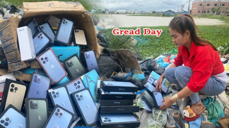 Gread ​Day👉Found alot of Box iphone 13 pro max at the Landfill,Restore iphone 12 pro max broken