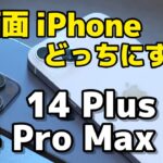 【3万円差】iPhone 14 Pro Max、14 Plus どっちにする？大画面の扱いやすいさ、動作速度、カメラの画質を比較！