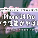 iPhone 14 Pro カメラ性能がやばすぎる！【今さらレビュー】