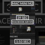 New Mac Mini M2 2023 Vs MacBook Air M1⚡Time to Render Same Video! #Shorts #AskAmitBhawani