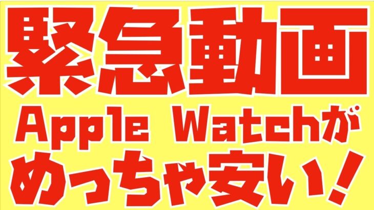 【緊急動画】ビックカメラでApple Watchが安い！！これは狙い目です。