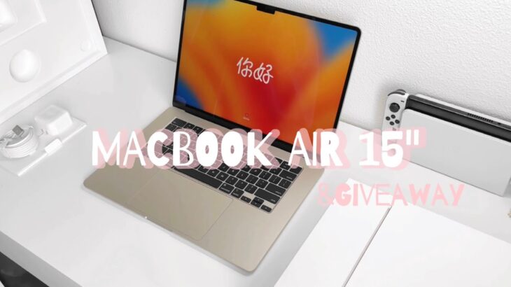 ✨ MacBook Air 15″ Starlight unboxing | bookstore errand | study with me 🤍