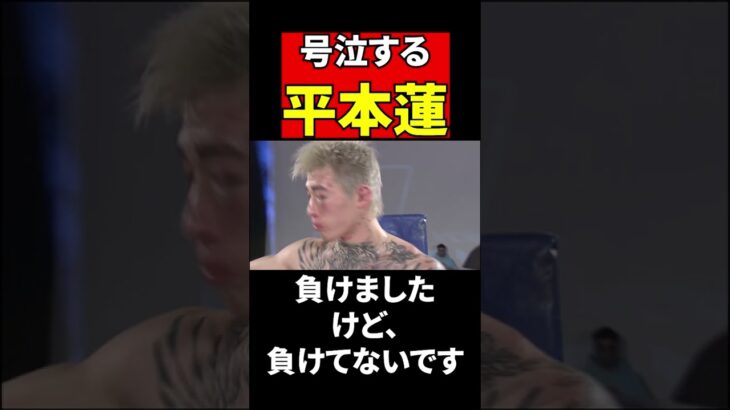 試合に負け号泣する平本蓮【RIZIN/切り抜き】 #shorts