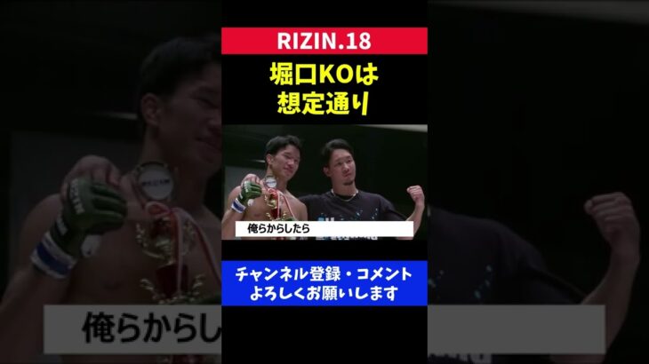 堀口恭司をKOした朝倉海はガチで強い/RIZIN.18