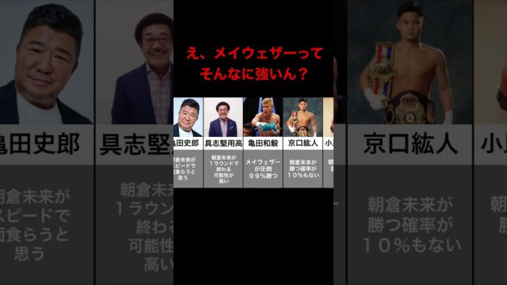 【超RIZIN】メイウェザーvs朝倉未来 格闘家たちの勝敗予想まとめ#shots #朝倉未来 #朝倉未来切り抜き #rizin #rizin切り抜き #超rizin