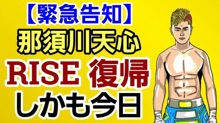 【間に合うように動画すぐ見て】那須川天心 電撃RISE復帰！見逃し厳禁。ボクシングに転向したのに何故？理由は……。