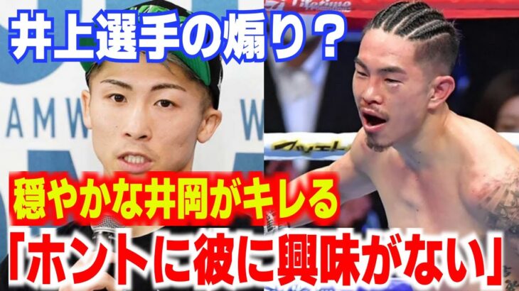 「お前に言われる筋合いはない」井岡一翔が井上尚弥に放った一言に一同騒然…【格闘技・ボクシング】