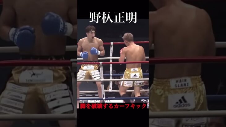 【野扖正明】安保瑠輝也の脚を破壊するカーフキック