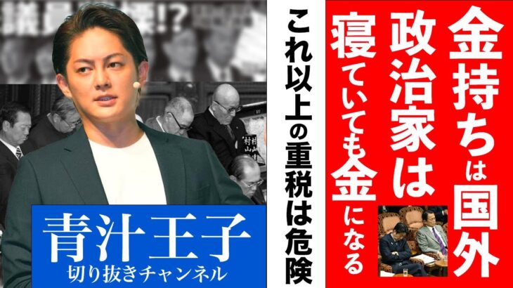 金持ちは国外へ逃亡する。無能な政治家。 #青汁切り抜き