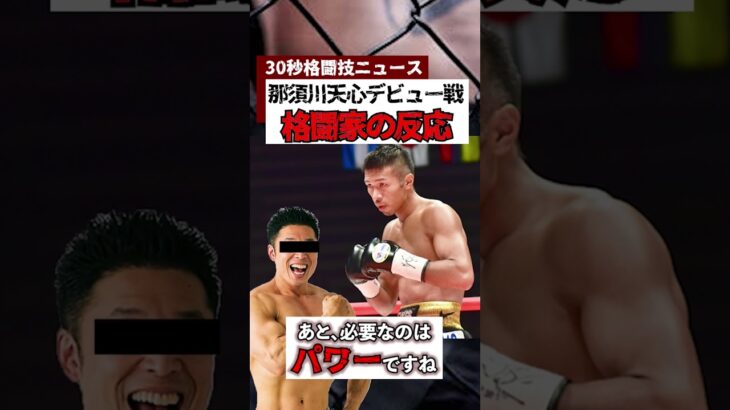 那須川天心ボクシングデビューに対する格闘家の反応