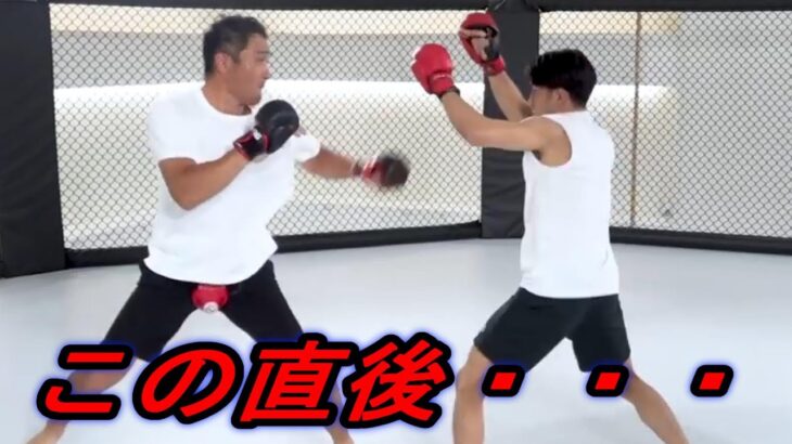ボクシング世界王者竹原慎二をボコボコにしてしまう朝倉海。