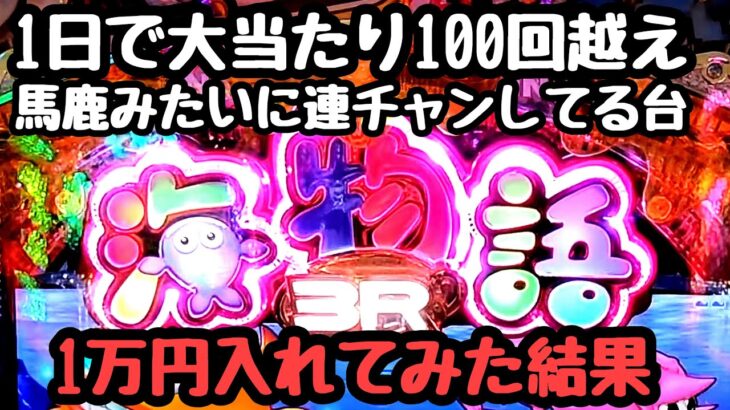 大当たり100回を超えている馬鹿みたいに連チャンしてる台で1万円を増やそうとした結果。【PA海物語3R2スペシャル】