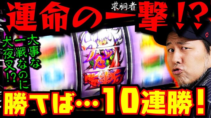 今回勝てば大台の10連勝!! ガン攻めの犬夜叉で運命の一撃が決まる!?「求胴者」10戦目　#松本バッチ #パチスロ 【パチスロ犬夜叉】