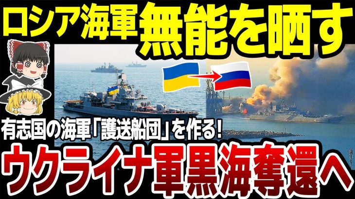 【ゆっくり解説】ロシア軍から黒海奪還へ！ウクライナ呼びかけに有志国が護送船団を編成！日本自衛隊も参加の可能性