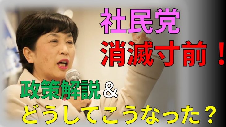 【ゆっくり解説】風前の灯火！政党消滅の危機に瀕した社民党