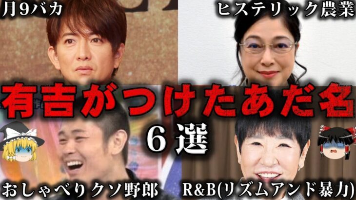 【ゆっくり解説】的確すぎる…有吉弘行に不名誉なあだ名を付けられた有名人6選をゆっくり解説