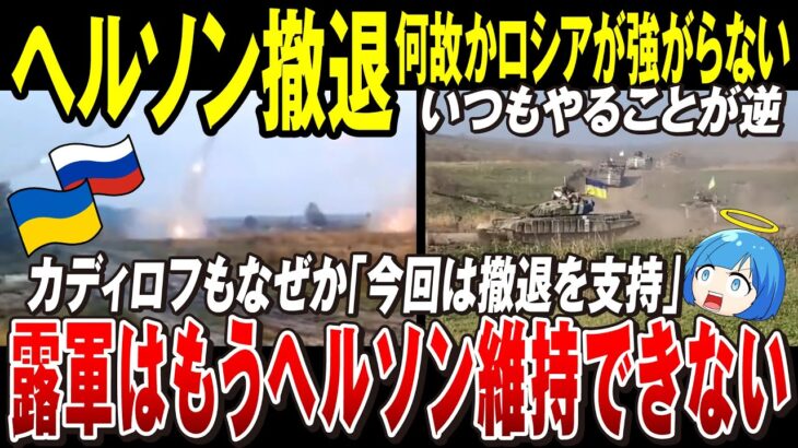 【ゆっくり解説】ロシア軍のヘルソン市撤退「今後の南部戦線を左右」再編を狙うもこれ以上の維持は出来ないか【ウクライナ情勢】