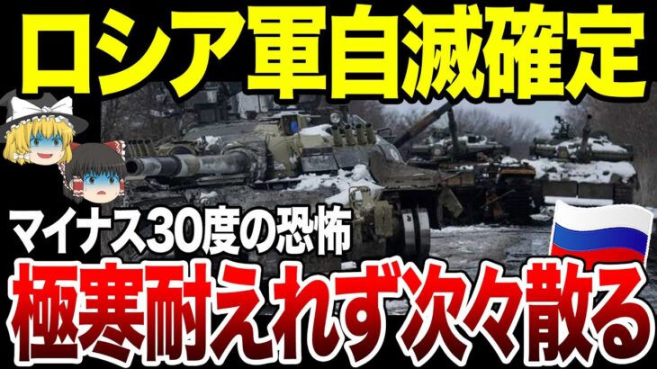 【ゆっくり解説】ロシア軍自滅確定！マイナス30度の中外で入浴…極寒耐えられず次々散ってしまう