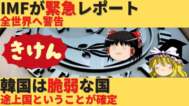【ゆっくり解説】IMFが世界に緊急通知！「韓国はヤバいから気をつけろ！」