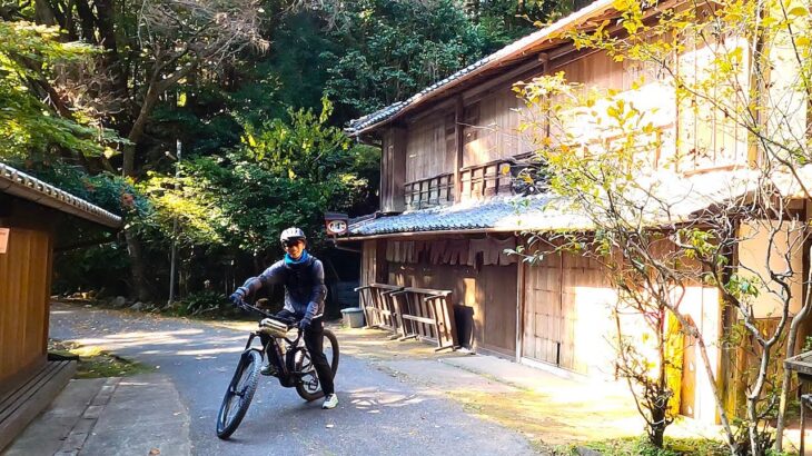 奈良県 柳生街道 E-MTBでサイクリング