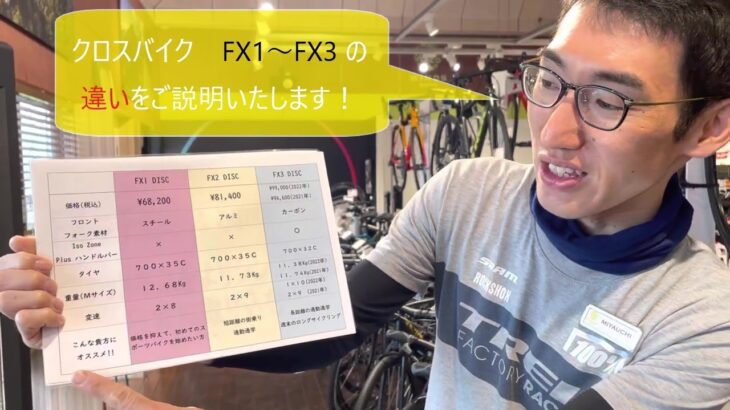クロスバイクFX1 2 3の違いをご説明！！