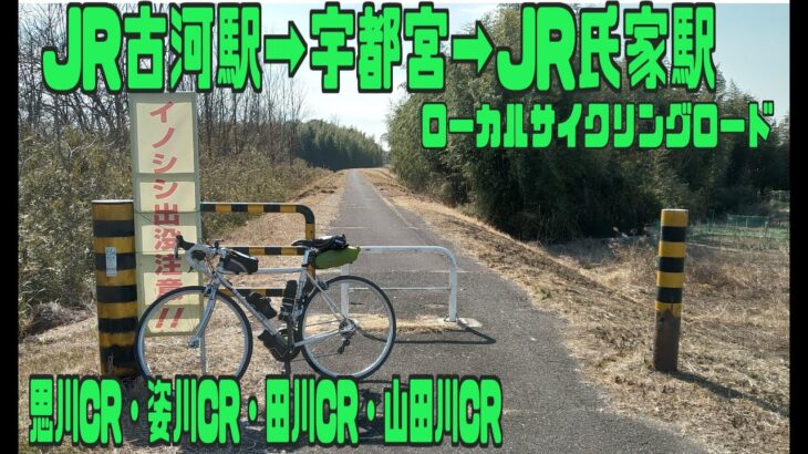 ｻｲｸﾘﾝｸﾞ JR古河駅→宇都宮→JR氏家駅（走行日2022.3.4 83㎞）