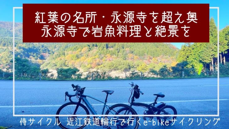紅葉の晩秋サイクリング | e-bikeで行く奥永源寺「道の駅奥永源寺渓流の里」