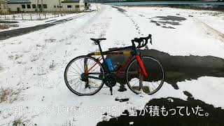 2023年1月下旬の秋田サイクリングロードをロードバイクでライド