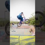 Down Feeble Grind With Flyout 180🔥Challenge by | Akram Bmx Rider | #shorts #bmx