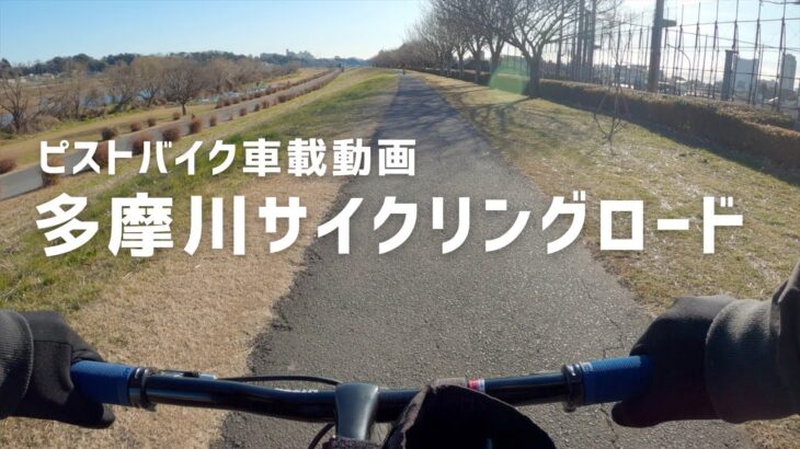 【チャリ車載動画】ピストバイクで多摩川サイクリングロード走ってみた fixed gear bike ride in Tama river cycling road.