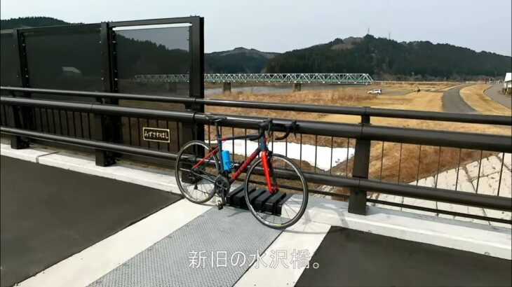 3月中旬の秋田サイクリングロードから秋田市雄和をロードバイクでライド