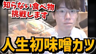 はんじょう、人生で初めて味噌カツを食べる【2023/04/07】