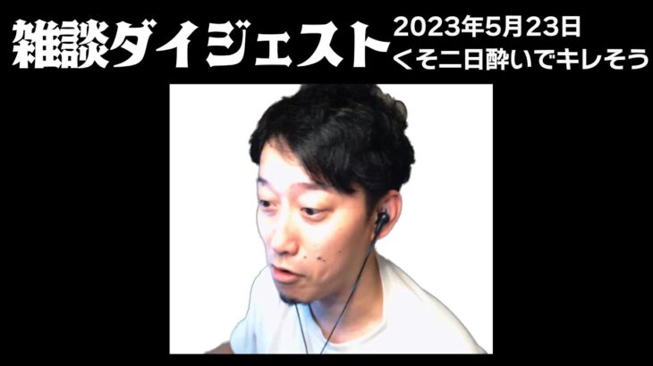 布団ちゃん 雑談ダイジェスト【2023年05月23日】「二日酔いでキレそう」