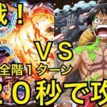 【トレクル】決戦！ルフィ太郎 最速！全階1ターン 120秒で攻略！！【OPTC】【One Piece Treasure Cruise】