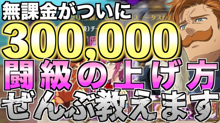 【グラクロ】30万突破した無課金による闘級の上げ方【七つの大罪】