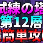 【グラクロ】試練の塔12F を超楽々クリアできる編成、やり方のご紹介‼