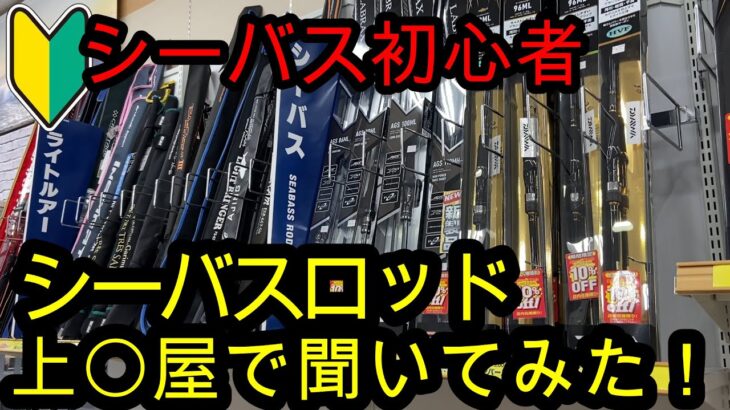 【シーバス初心者】シーバスロッド 上〇屋で聞いてみた！