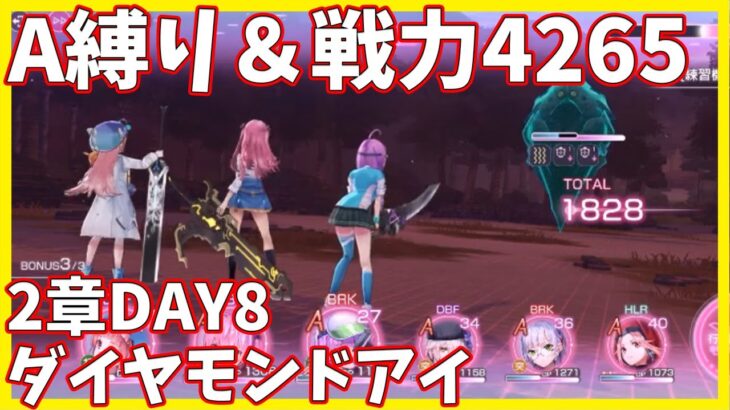 【ヘブバンA縛り】2章DAY8・ダイヤモンドアイ戦クリア【ヘブンバーンズレッド攻略】