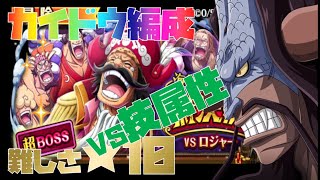 【トレジャークルーズ】【攻略】海賊同盟絆決戦｢難しさ★10｣VSロジャー技属性LV38です( ﾟДﾟ)カイドウ船長編成で挑戦!!【トレクル】【OPTC】