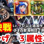 【トレクル】絆決戦VS黒ひげ☆１０を３属性攻略　追加ギミック対応　新キャラ無し　サポート無し