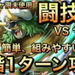 【トレクル】闘技場 VS ササキ ☆12 速い、簡単、組みやすい！全階1ターン攻略！ 【OPTC】【One Piece Treasure Cruise】