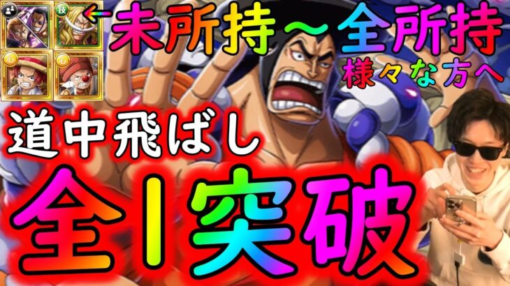 [トレクル]おでんに候☆9 道中飛ばし全1突破! 最新キャラや年末年始キャラ未所持～全所持の様々な方へ代用可能編成[OPTC]