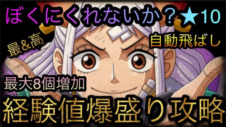 ぼくにくれないか？★10髪の毛！経験値爆盛り攻略！自動飛ばしの最大8個増加！￼ ［OPTC］［トレクル］［ONE PIECE　Treasure　Cruise］［원피스 트레져 크루즈］［ワンピース］