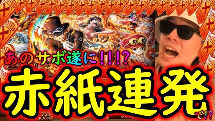 [トレクル]海外周年スゴフェス後編! 遂にサボが!? 10連で赤6枚の赤紙ラッシュ!!!!!? [OPTC]