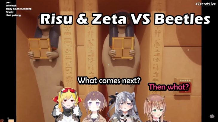 Risu, Anya, Kaela and Zeta Solving a Puzzle But Ends Up Goofing Around Before Solving It