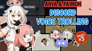 ANYA AND PAIMON VOICE TROLLING ON DISCORD #3 | Csama & Mio_ch ミオ │ SPY× ...